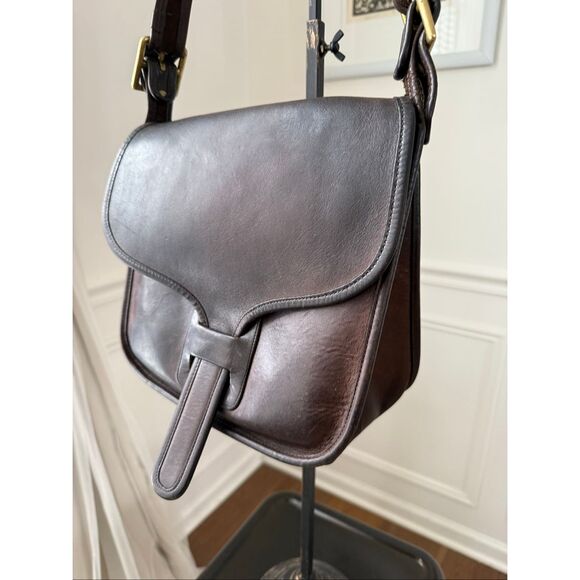 Vintage 1970s Coach Courier Pouch Shoulder Bag Mocha Dark Brown NYC - Picture 15 of 15